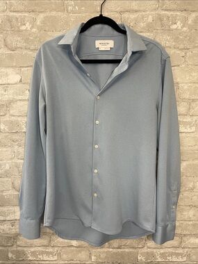 Ministry of Supply Men's Sky Blue Stretch Dress Shirt